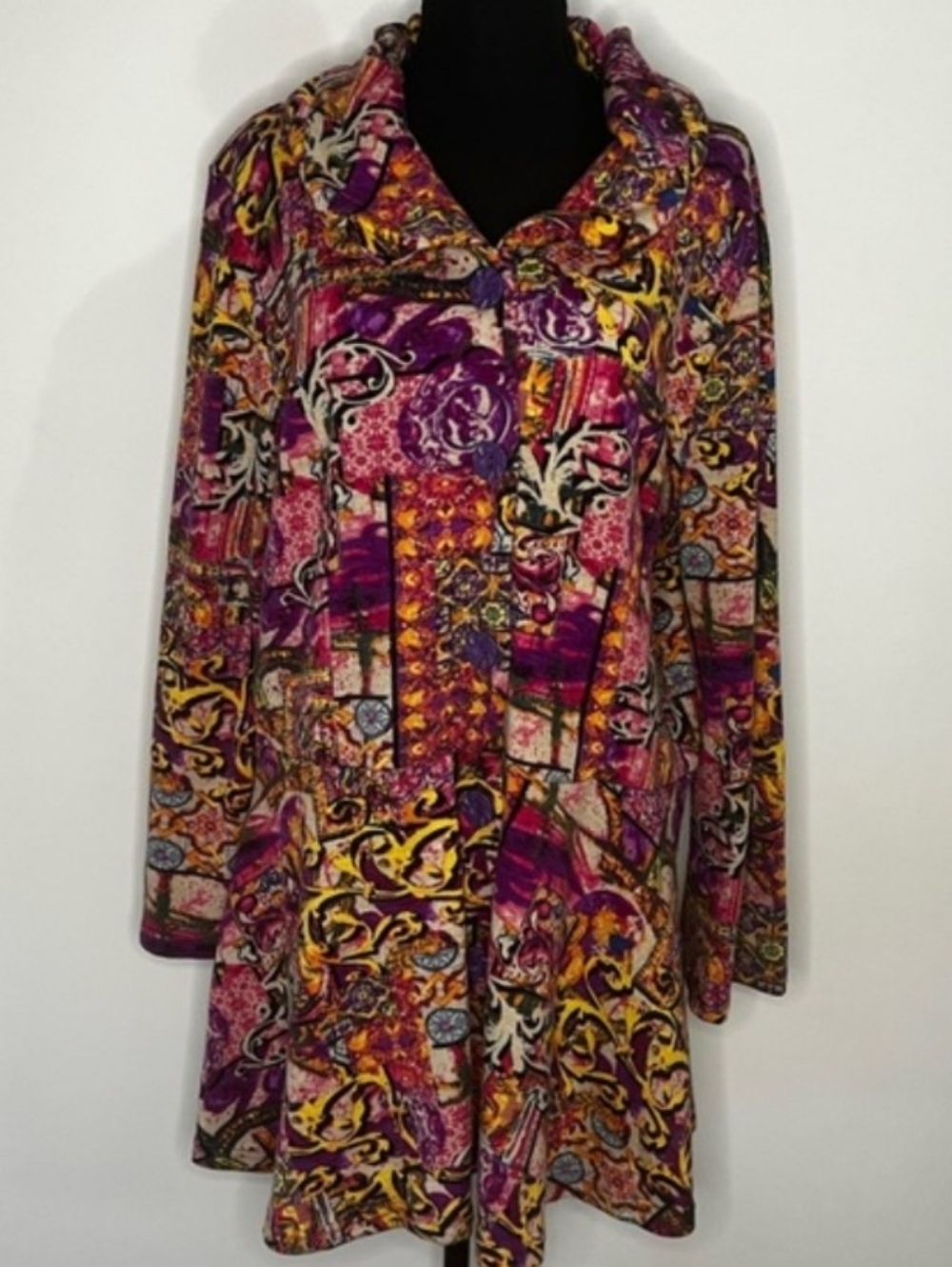 ROSSI Rima Multicolor  Print Cardigan Jacket